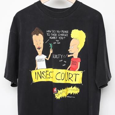 vintage 1993 BEAVIS &amp; BUTTHEAD mtv &amp;quot;Insect Court&amp;quot; authentic vintage t-shirt -- size xl 