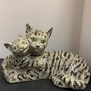 1989s Porcelain Hugging Cats 