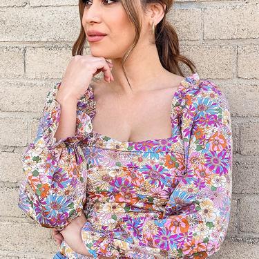 Sofia Retro Floral Top