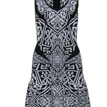 Nicole Miller - Black & White Patterned Knit Ruffled | Current Boutique -  DMV - Bethesda, Clarendon, DC, Old Town | ATTIC