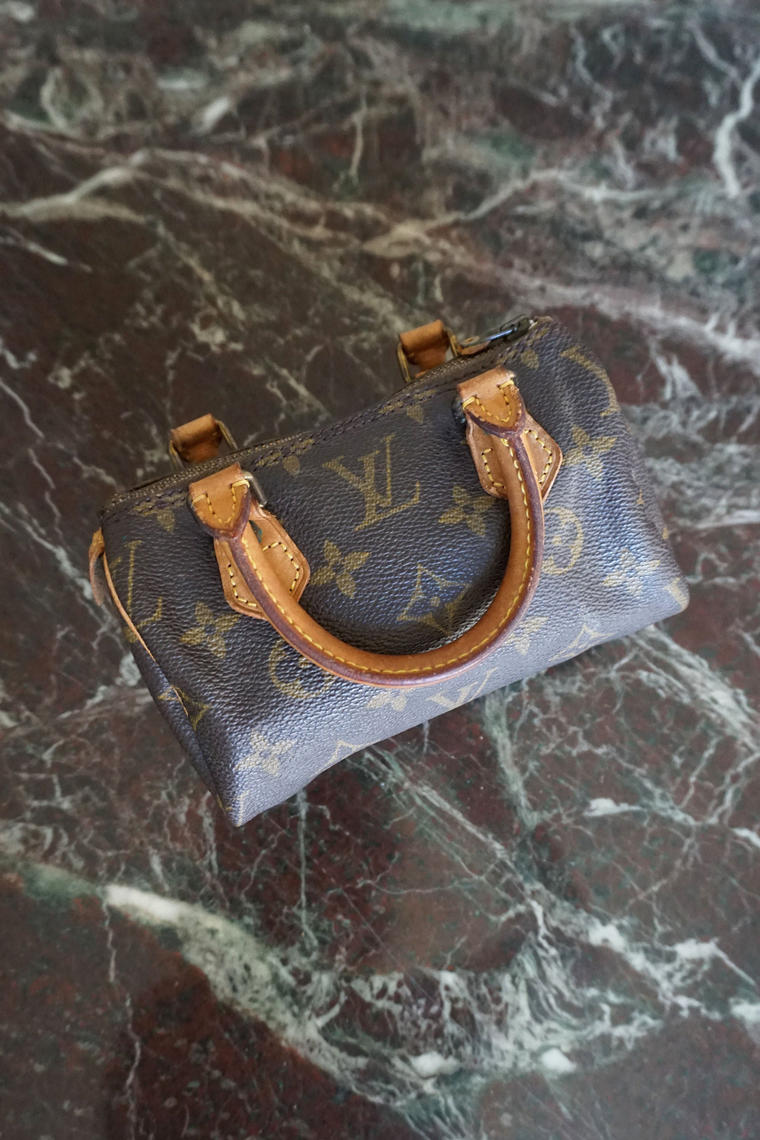 Louis Vuitton Monogram Papillon 26 Pochette Bag in Coated Canvas + Vachetta, Backroom Clothing