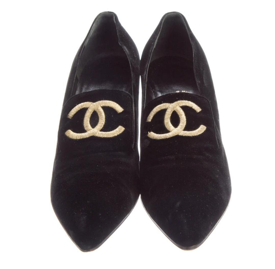 Chanel on sale loafers velvet