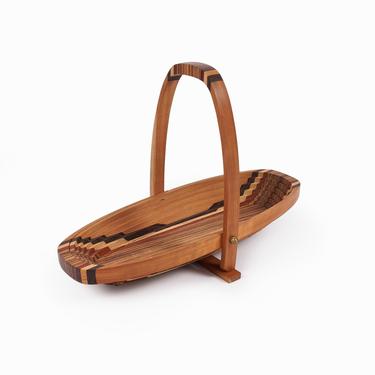Deep Spring Studio Collapsible Wooden Basket Tray 