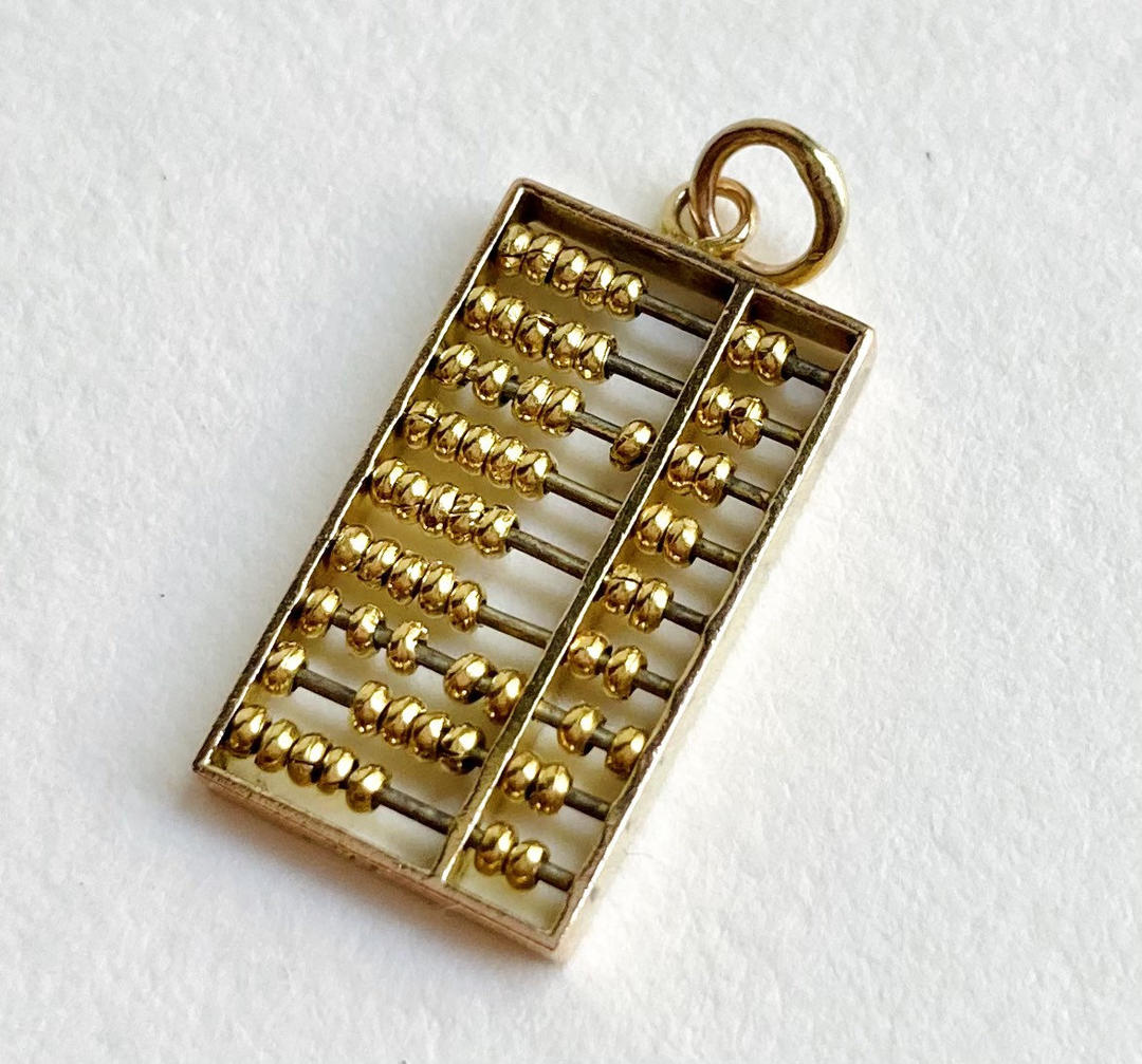 14K Charming sale Abacus Pendant Charm