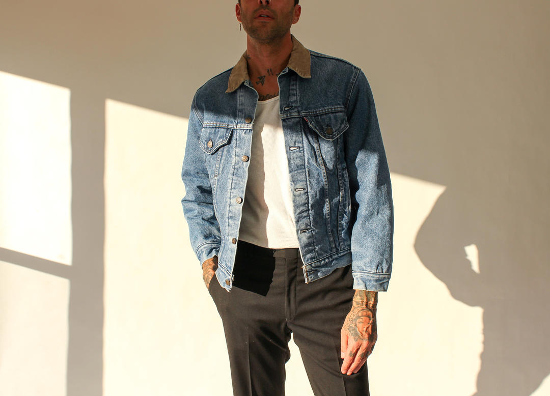 Levis denim jacket on sale corduroy collar