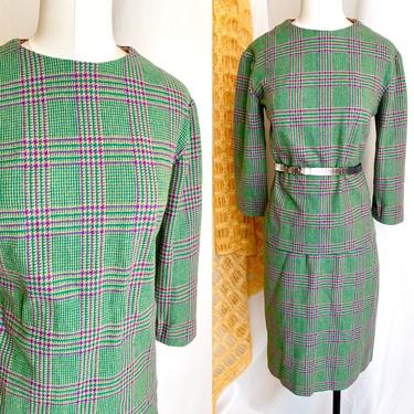 Vintage 60s Skirt Suit, Pencil Skirt, Top, Tapered Fit, Pin Up, 2-piece 
