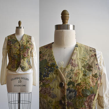 Laura Ashley Floral Tapestry Vest 