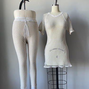1970s Fishnet Set Nordic Undergarments S 