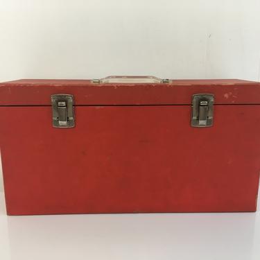 Vintage Red Double Wide 45 Box Record Case Holder | Check Engine