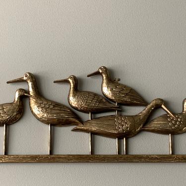 Vintage Syroco Wall Decor Featuring Black Oystercatchers