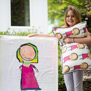 Custom Throw Pillow - Your Child's Art