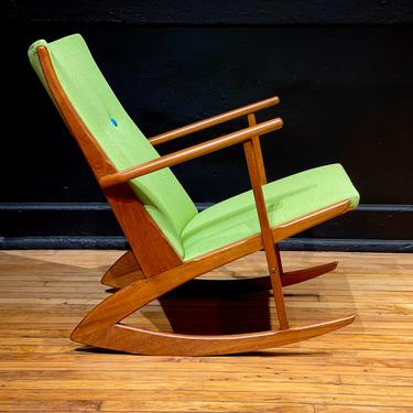 Danish Teak Rocking Chair by Georg Jensen - Mid Century Modern Rocker 