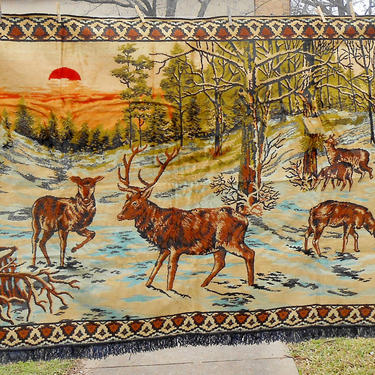 Winter Forest Animals Outdoor Rug