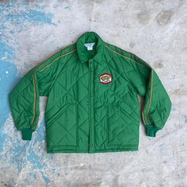 Vintage 1980s Supercross Edward Funk Seeds Quilted Jacket 