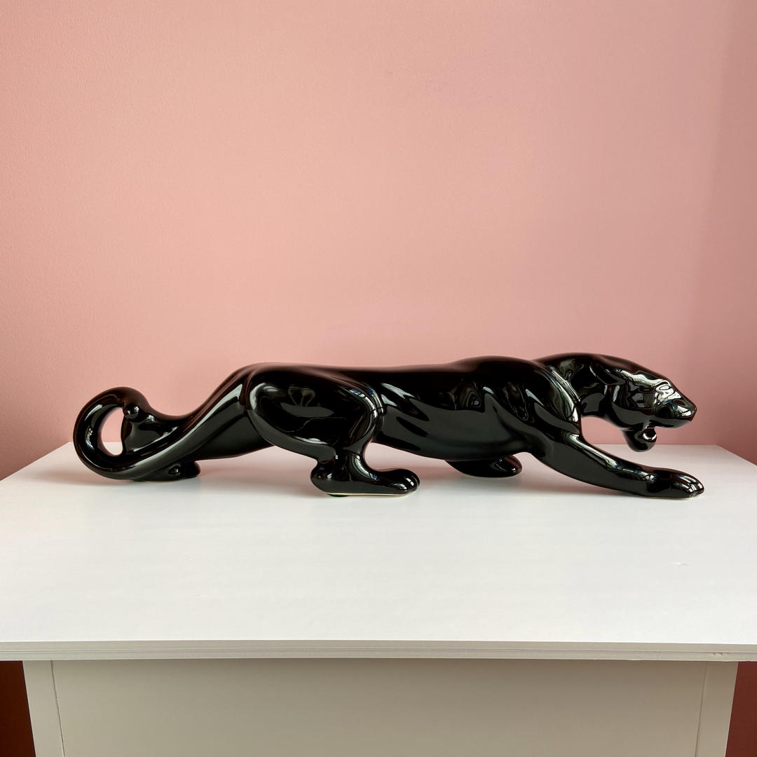 Vintage Haeger Panther Sculpture - Black | Barela Vintage | New York, NY