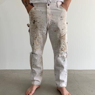 Vintage 36 Waist x 30 Inseam White Painter Utility Work Pants | Dickies | P5 