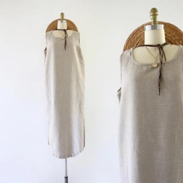 waffle weave linen sack dress 