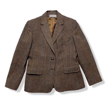 Vintage 1970s/1980s Women's EVAN PICONE Wool Tweed Jacket ~ S to M ~ Herringbone ~ Blazer / Sport Coat ~ 
