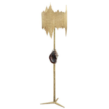 Jacques Duval-Brasseur Floor Lamp with Mounted Agate 1970s (Signed) - SOLD