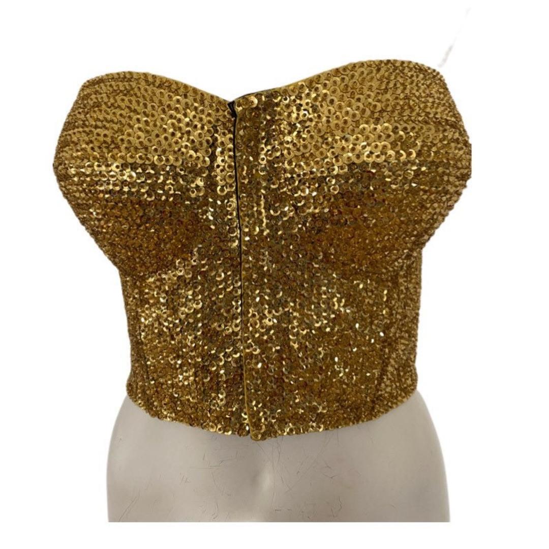 Vintage 80's Designer Sparkling Crystal Sequin Bustier Bra — Esmes