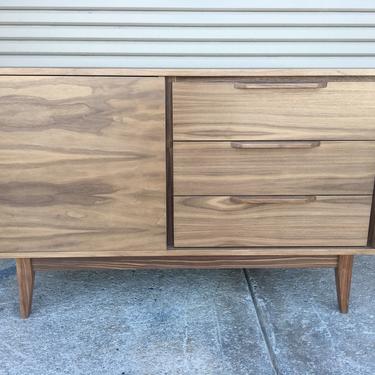 NEW Hand Built Mid Century Style Buffet / Credenza. 48" Walnut 3 drawer / door with straight leg ~ FREE SHIPPING! 