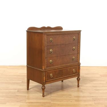 tall dresser with gold hardware Sikaic 4 Drawers Dresser Tall Chest of Drawers with LED Lights White Modern main image 1