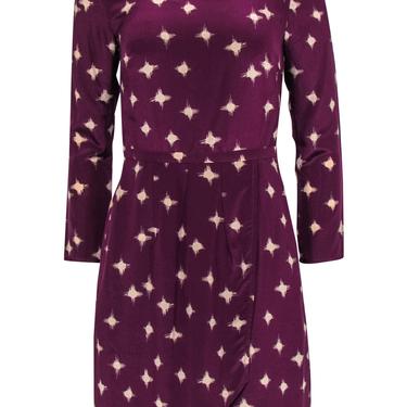 Madewell - Purple Star Twinkle Printed A-Line Dress Sz 2
