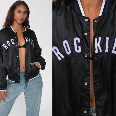 Colorado Rockies Jacket MLB Satin Bomber Jacket 80s | Shop Exile