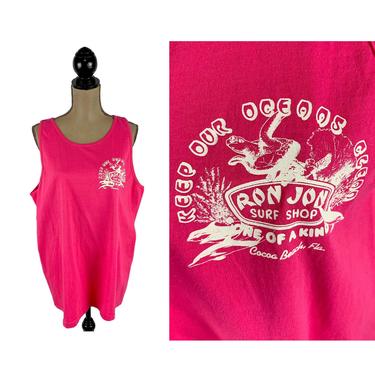90s Graphic Tank Top XL, Pink 