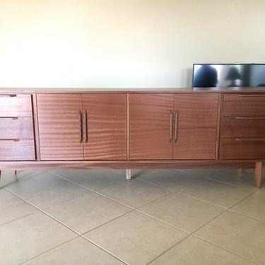 NEW Hand Built Mid Century Style Large Buffet / Credenza / TV Stand / Dresser - 96