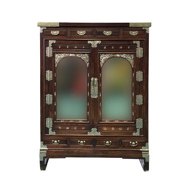 Chinese Korean Style Mother of Peal Mirror Storage Stack Cabinet cs6181E 