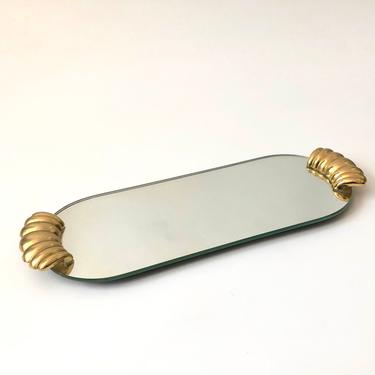Vintage Oval Mirror Tray 