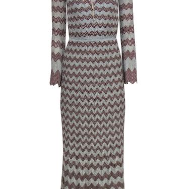 lace dress with gold belt M Missoni Brown Midi Dress main image 0