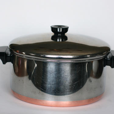 Revere Ware 6 Quart Copper Bottom Stock Pot or Dutch Oven W/lid Clinton,  Ill. 