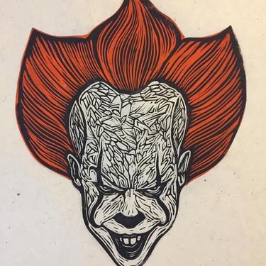 Pennywise Head Block Print 