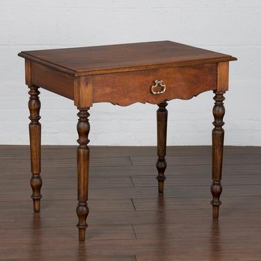 Antique Country French Provincial Petite Maple Writing Desk or Side Table 