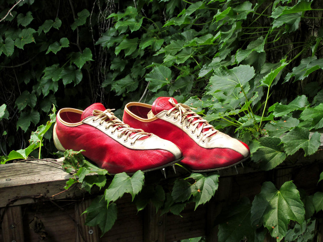 Vintage Riddell Leather Track and Field Sprinters Shoes with Original ...