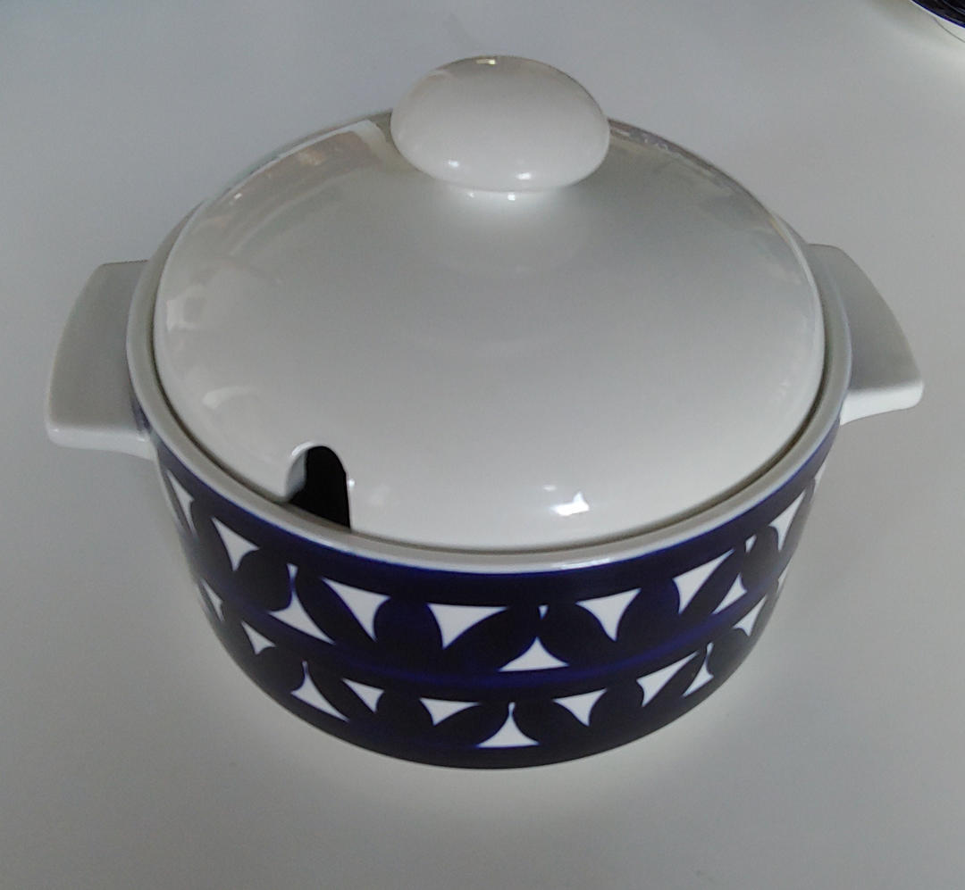 Rare Vintage Arabia of Finland Sotka Blue Pattern Soup Tureen Mod and