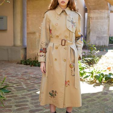 Burberry doodle deals trench coat