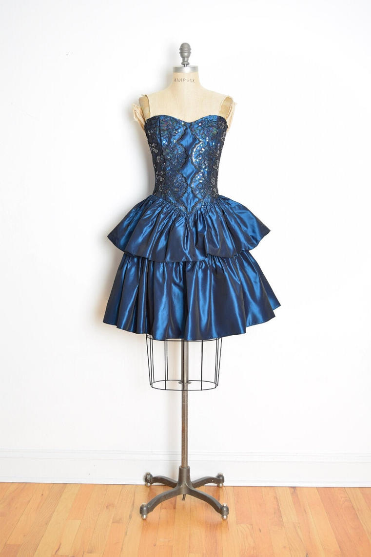 80s taffeta prom outlet dress