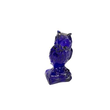 Boyd Cobalt Art Glass Owl 