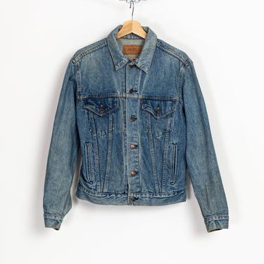 Vintage 80s Levi's Denim Jacket - Men's Medium, 42R | Unisex Medium Wash Jean Trucker Jacket 