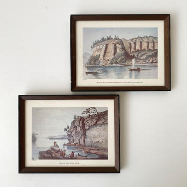 Pair of Vintage Framed Prints by H. Lewis 