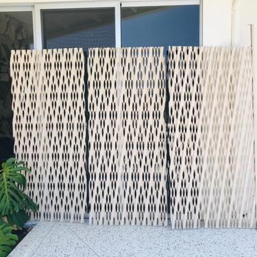 MID CENTURY MODERN Set of 3 White Screens | Room Dividers | Panels 