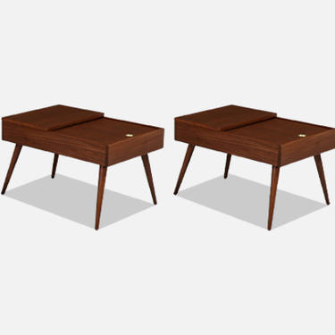 John Keal Model-84 Side Tables for Brown Saltman 