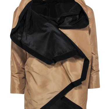 Karolina Zmarlak - Tan &amp; Black Silk Structural Jacket Sz S