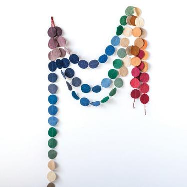 Rainbow Wool Felt Garland | 72&quot; Rainbow Garland | 72&quot; Felt Garland | Multi Color Felt Garland | Boho Garland | Long Garland | Mantle Garland 