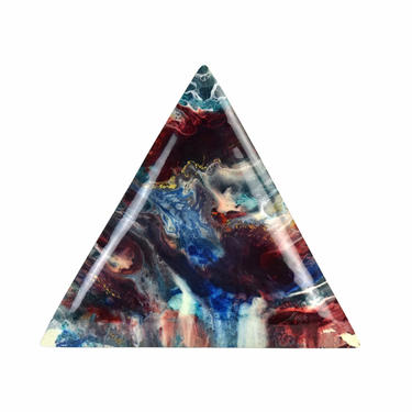 Nicholas Mirandon Abstract Triangular Resin Painting California Artist #2 