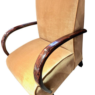 French Art Deco Bentwood Macassar Club Chairs Seating