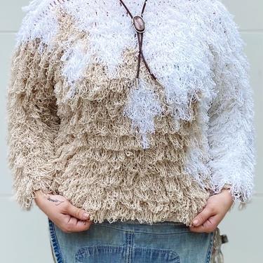 Cream 80's Yarn Sweater